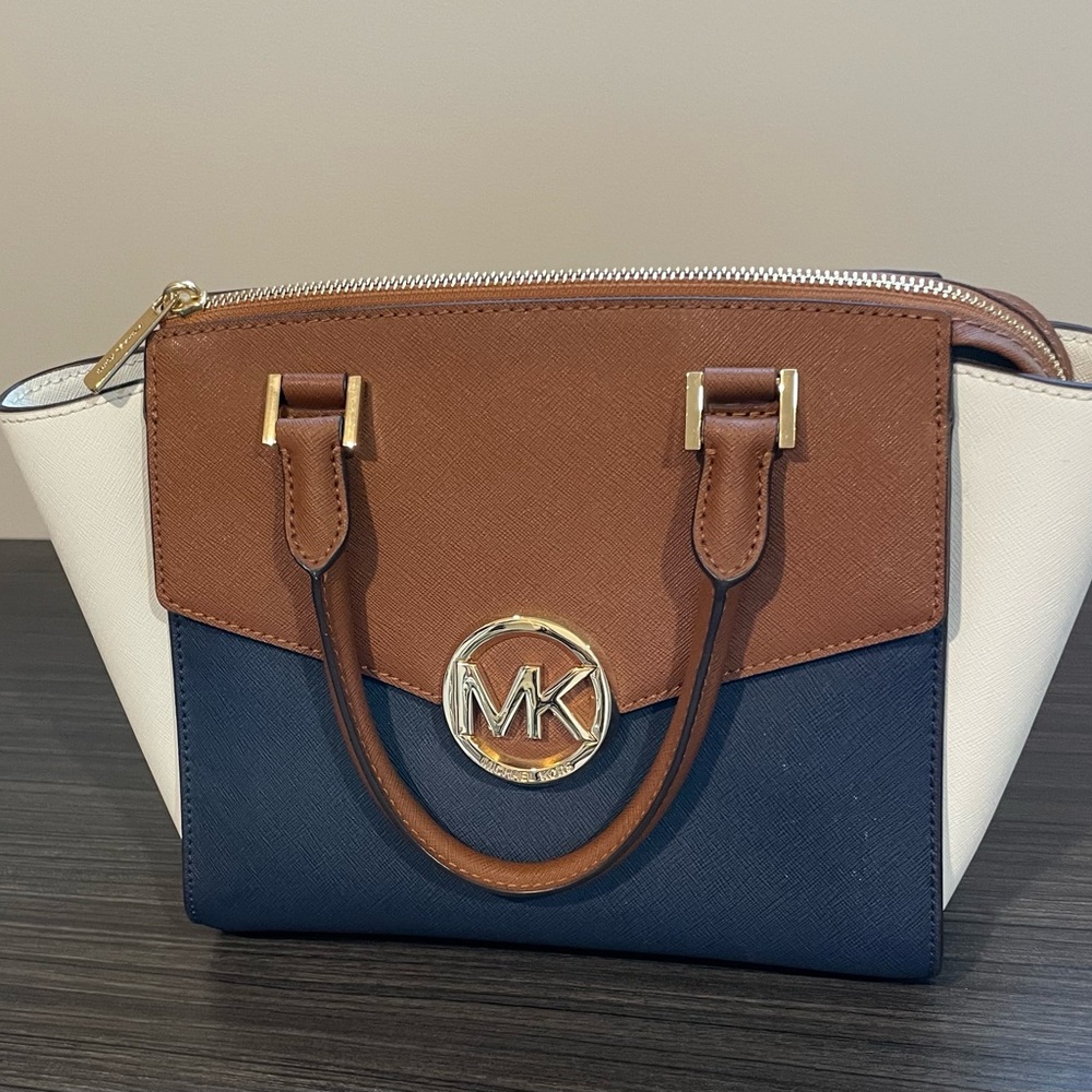 Michael Kors Brown and Navy Women's Bag